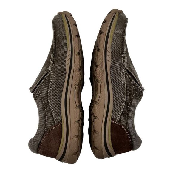 Skechers Men\'s 7.5 Slip-On Relaxed Fit Expected Avillo Casual Shoes Grey Beige main image 7